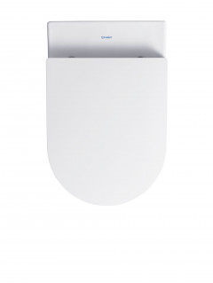 Унитаз подвесной Duravit Me by Starck 45290900A1 Rimless в комплекте с крышкой Soft-close 575x365 мм белый глянец фото