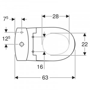 Унитаз-компакт Kolo Status 2397050UA косой выпуск нижний подвод сиденье полипропилен схема