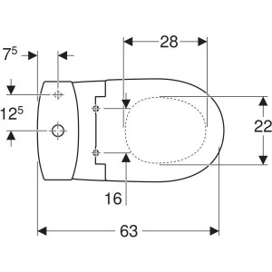 Унитаз-компакт Kolo Status 2397250UA гориз. выпуск нижний подвод сиденье полипропилен схема