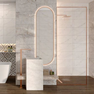 Плитка Opoczno Mystic 29.7х60 White glossy интерьер