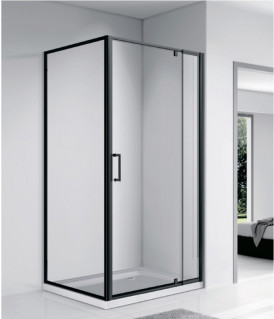 Душевая кабина KO&PO Black Line 90х90 матовое стекло без поддона фото