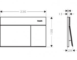 Смывная клавиша hansgrohe iFrame Element E 66003000, хром схема