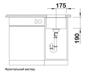 Мойка Blanco SUBLINE 320-U white с отводной арматурой схема