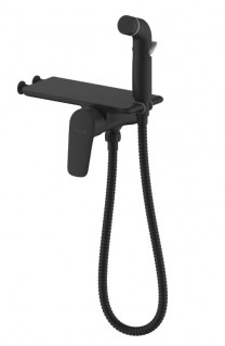 Гигиенический душ со смесителем IMPRESE PERLA черный матовый f03708010CA фото