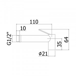 Гигиенический душ со смесителем Paffoni Tweet Round Mix, нержавеющая сталь (ZDUP110ST) схема