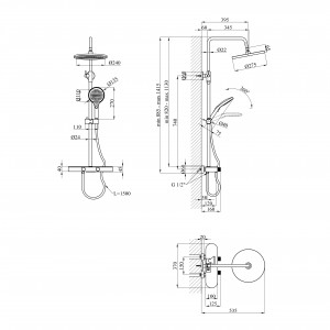 Душова система Kroner KRP Makon - GRP0637 CV035369 схема