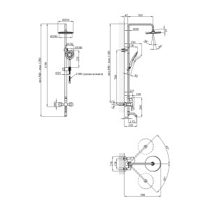 Душова система Kroner KRP Edelstahl Klassisch - SCH063 CV025650 схема