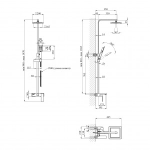 Душова система Kroner KRP Edelstahl Kubus - ESG064 CV035452 схема