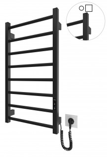 Електрична рушникосушарка Mario HF Leeds 770x430 чорний мат фото