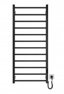 Електрична рушникосушарка Mario HF Leeds 1170x530 чорний мат фото