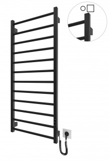 Електрична рушникосушарка Mario HF Leeds 1170x530 чорний мат фото