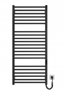 Електрична рушникосушарка Mario HF Derby 1170х530 чорний мат фото