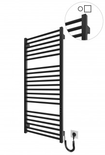 Електрична рушникосушарка Mario HF Derby 1170х530 чорний мат фото