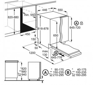 Встраиваемая посудомоечная машина Electrolux EEA71210L 45 см схема