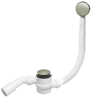 Сифон для ванны/поддона клик-клак McAlpine HC2600CLSN нерж сталь фото