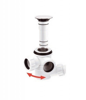 Сифон для ванны/поддона клик-клак McAlpine HC2600CLSC сатин фото