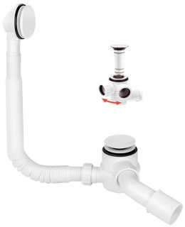 Сифон для ванны/поддона клик-клак McAlpine HC2600CL-WH белый фото