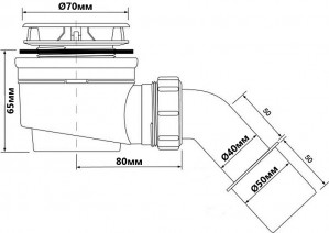 Сифон для поддона McAlpine HC252570B схема