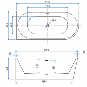 Ванна Ravak FreeStyle Corner L/R 1700x800 RKUA600011 фото