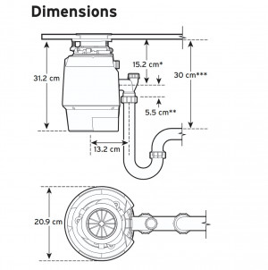 Измельчитель пищевых отходов In-Sink-Erator Premium 550 схема