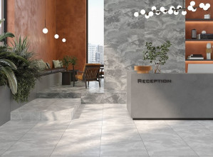 Грес Cersanit Locarno 59,8х119,8 Light Grey mat интерьер