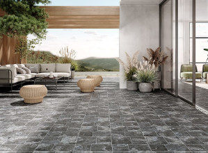 Грес Cersanit Atlas 42х42 Graphite mat интерьер