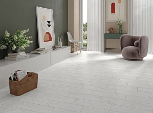 Грес Cersanit Tornwood 18.5х59.8 White интерьер