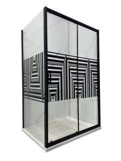 Душевая кабина Artex STT-110 black print 110x80х185 фото