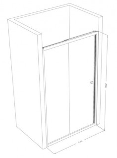 Душевая дверь Shower STN-785-M6 150x190 схема