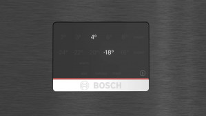 Холодильник з нижньою морозильною камерою Bosch KGN76CXE0N 186 x 75 cm чорна сталь з покрит. проти відбитків фото