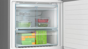 Холодильник з нижньою морозильною камерою Bosch KGN76CXE0N 186 x 75 cm чорна сталь з покрит. проти відбитків фото