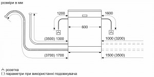 Окремостояча посудомийна машина SIEMENS SN15EC00NT 60см чорний метал схема
