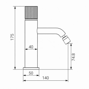 Смеситель для биде VBI MILANO TRE CHROME VBI-050104CH-H03CH