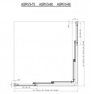 Душевая кабина Ravak ASRV3-75 Pearl белый (1 половинка) 15V301R211
