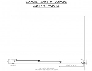 Шторка для ванны AVDP3-120 TRANSPARENT 40VG0102Z1