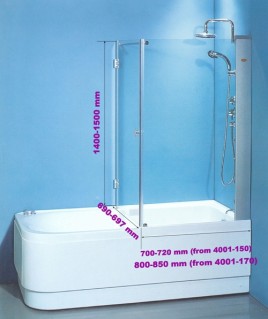 Штора на ванну KO&PO 7047/угловая  (70)