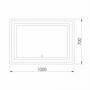 Зеркало IMPRESE KARLOV Light с подсветкой 70*100см m08607600MB фото