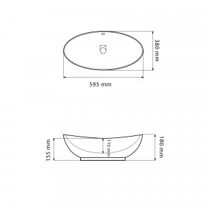 Умывальник VBI ANKONA WHITE накладной VBI-012900 фото