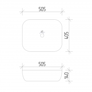 Умывальник VBI ASTI M WHITE накладной VBI-013000 фото