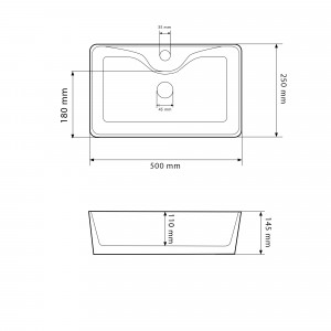 Умывальник VBI FORLI M WHITE накладной VBI-011102 фото