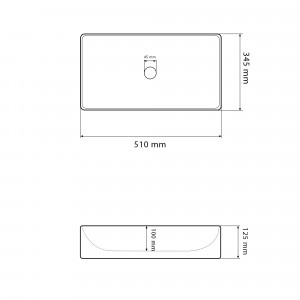 Умывальник VBI BARI WHITE накладной VBI-011600 фото