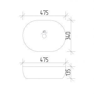 Умывальник VBI MODENA S WHITE накладной VBI-012001 фото
