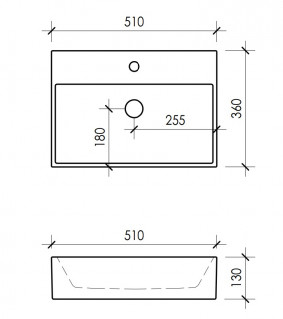 Умывальник VBI PARMA S MARBLE NATURE GLOSSY накладной VBI-011002 фото