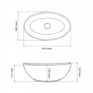 Умывальник VBI PARMA S WHITE накладной VBI-011001 фото