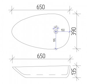 Умывальник VBI TRENTO 65 WHITE накладной VBI-011901 фото