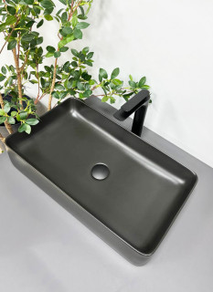 Умывальник VBI TRIEST BLACK MATT накладной VBI-012701 фото