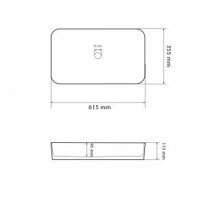 Умывальник VBI TURIN GRANIT MATT накладной VBI-011503 фото