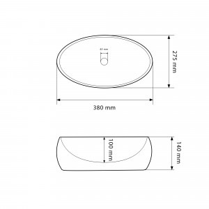 Умывальник VBI UDINE CARRARA GLOSSY накладной VBI-012101 фото