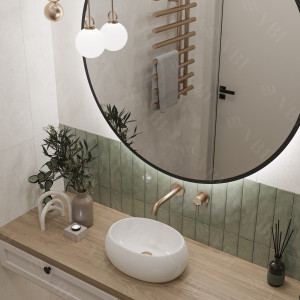 Умывальник VBI UDINE CARRARA GLOSSY накладной VBI-012101 фото