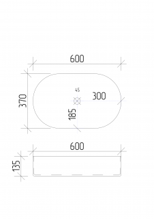 Умывальник VBI VERONA 60 WHITE накладной VBI-011301 фото
